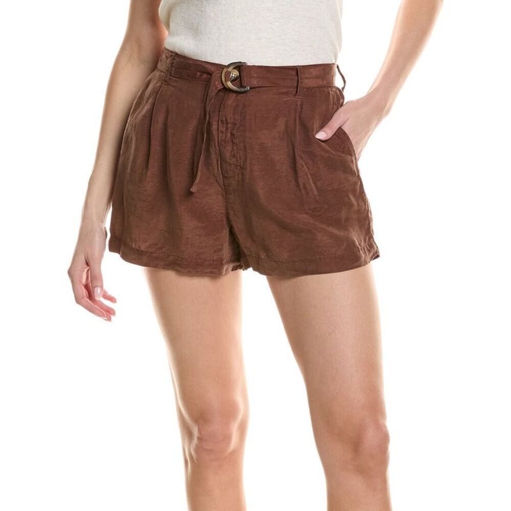 Bella Dahl Womens  D-Ring Sash Belt Linen-Blend Short